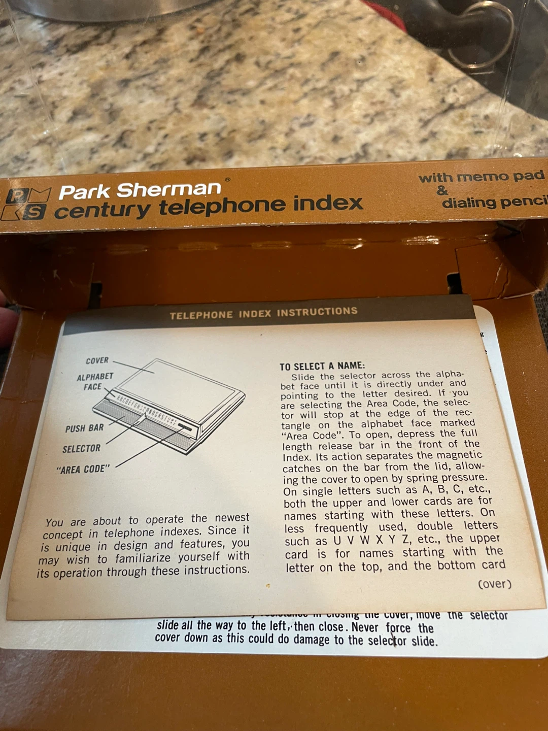 Park Sherman Century Telephone Index with Memo Pad and Pencil - photo 4