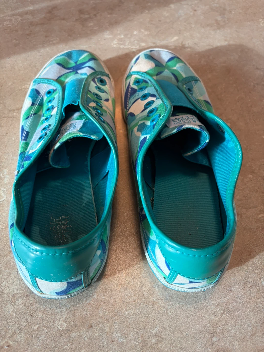Coach Women's Green & Blue Sneakers Size 7.5 B - photo 3