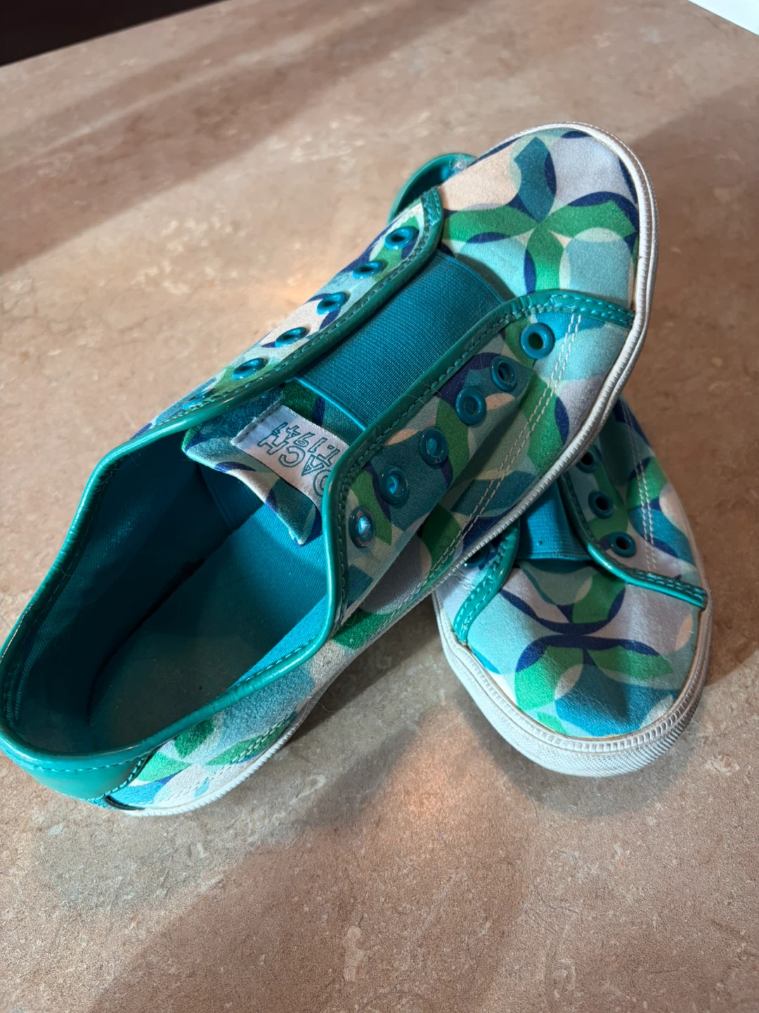 Coach Women's Green & Blue Sneakers Size 7.5 B - photo 2