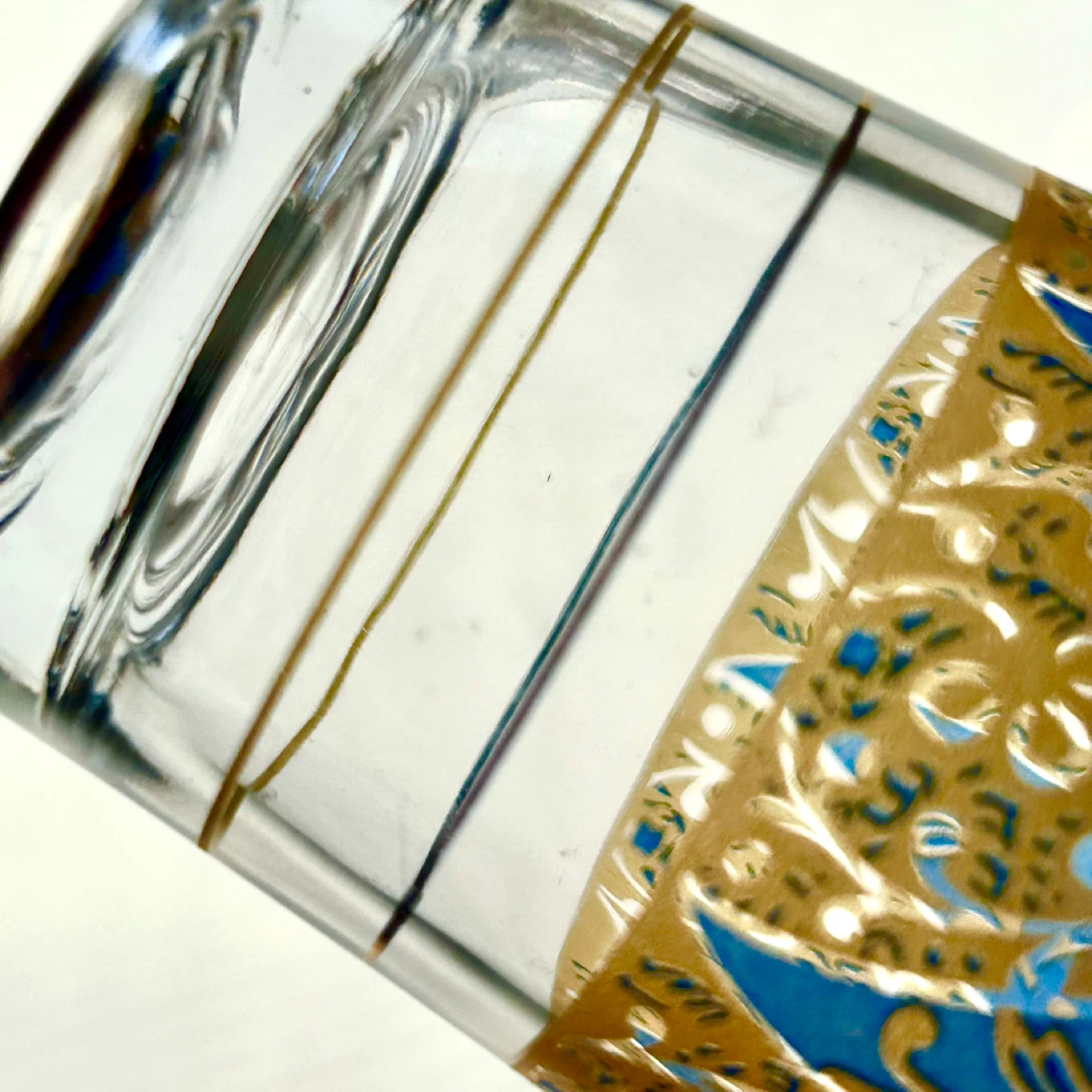 Set of 3 Cobalt Blue & Gilt Bohemian Glass Tumblers - photo 5