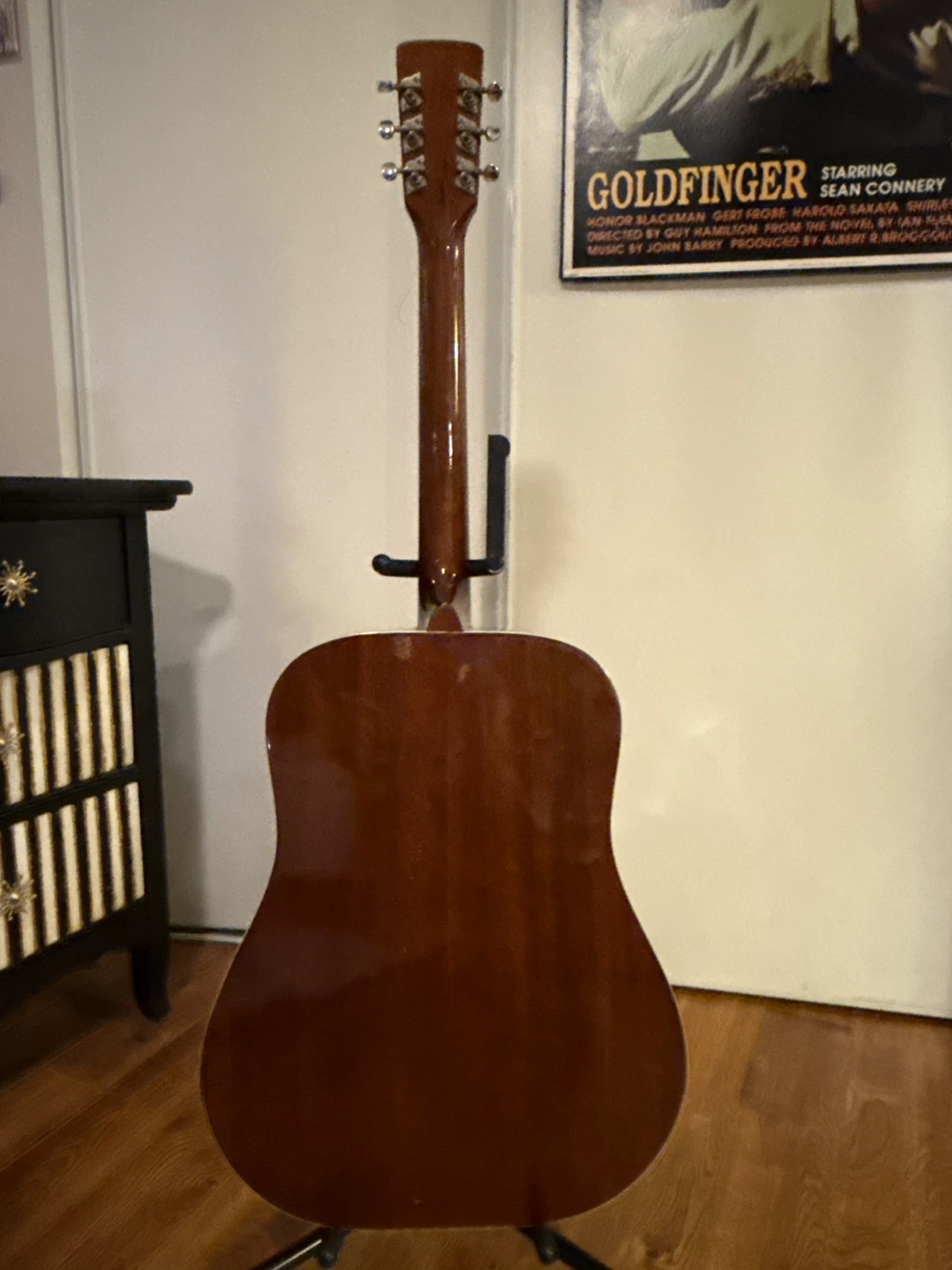 El Degas Acoustic Guitar with Hummingbird and Hibiscus Art - photo 5