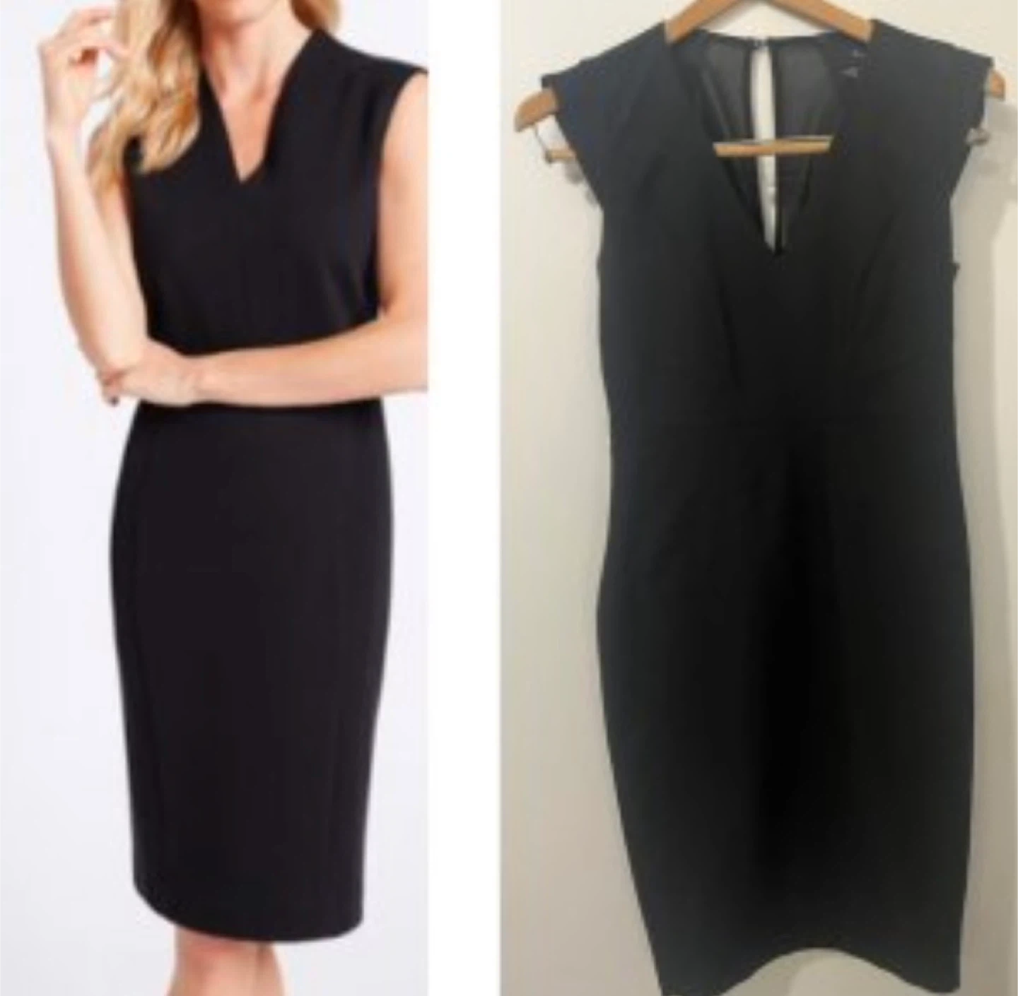 Black Sheath Dress with Mesh Detail