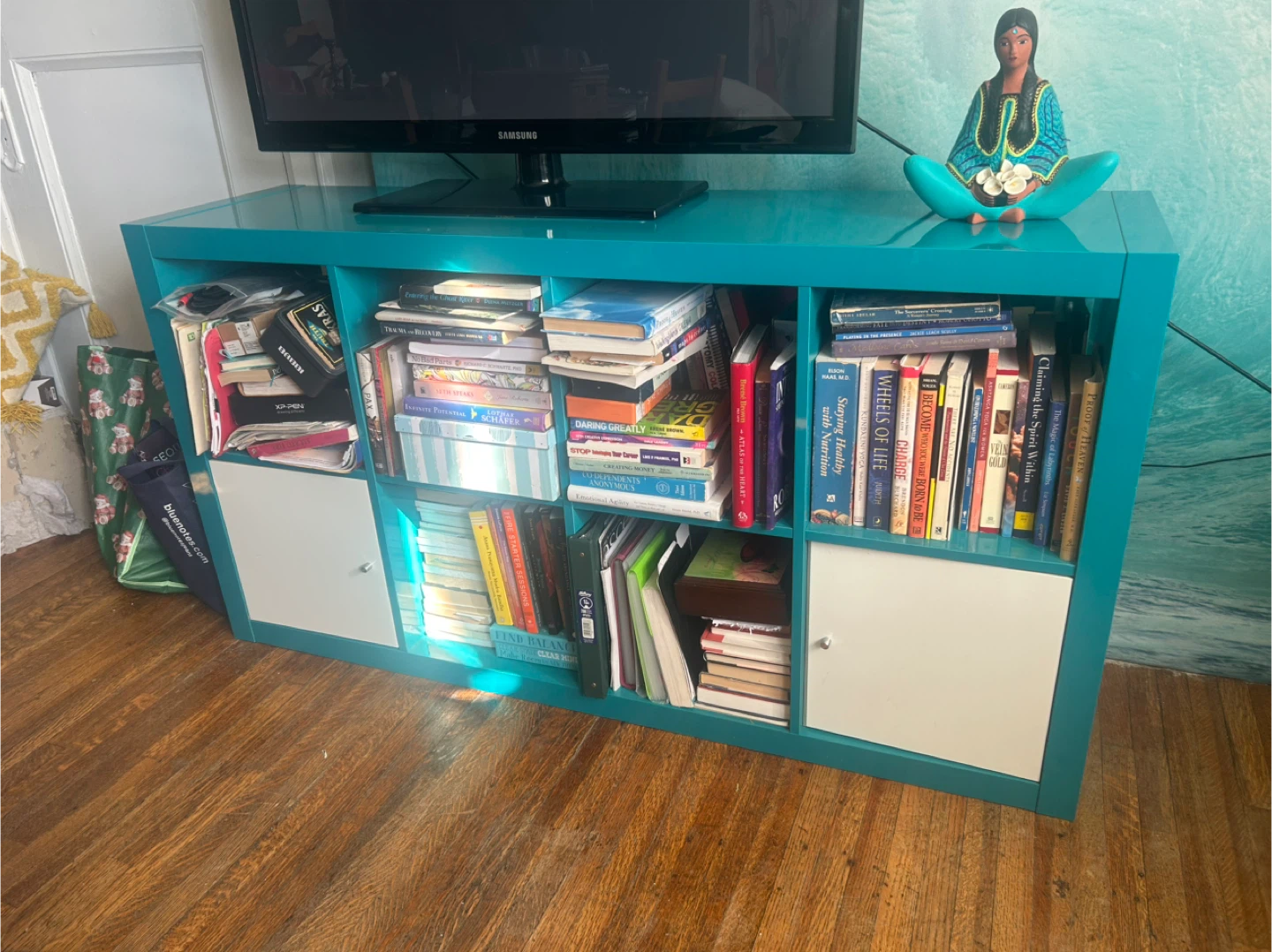 IKEA KALLAX Shelf Unit - Teal