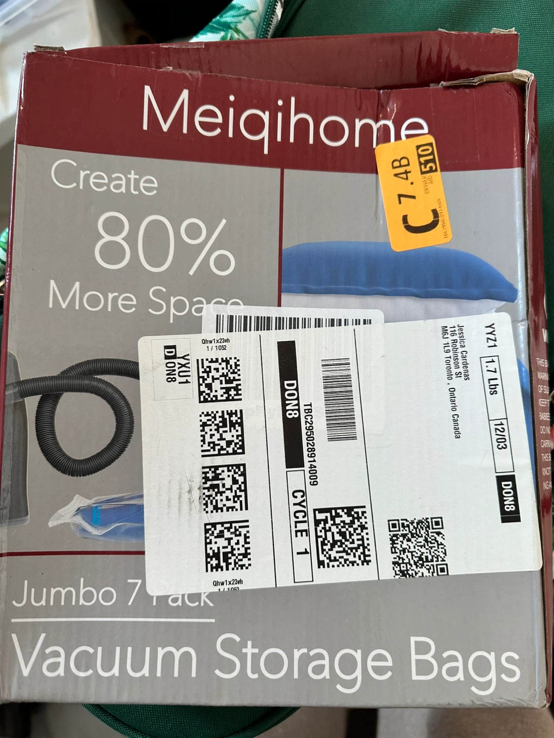 Meiqihome Jumbo Vacuum Storage Bags - only 3Pack