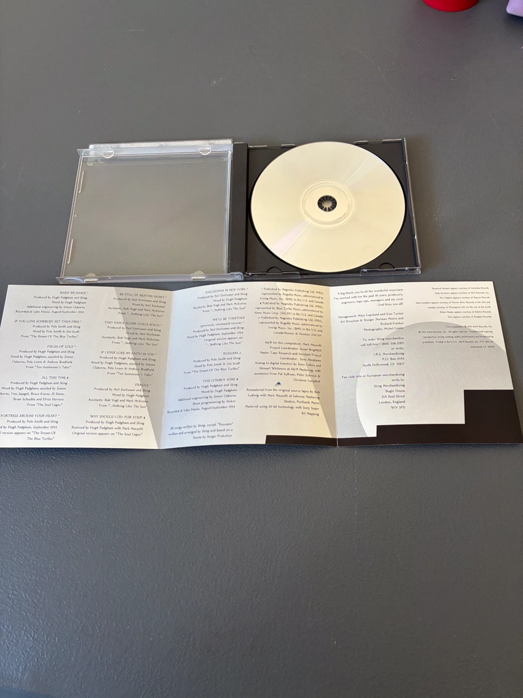 The Best of Sting Fields of Gold 1984-1994 CD - photo 3