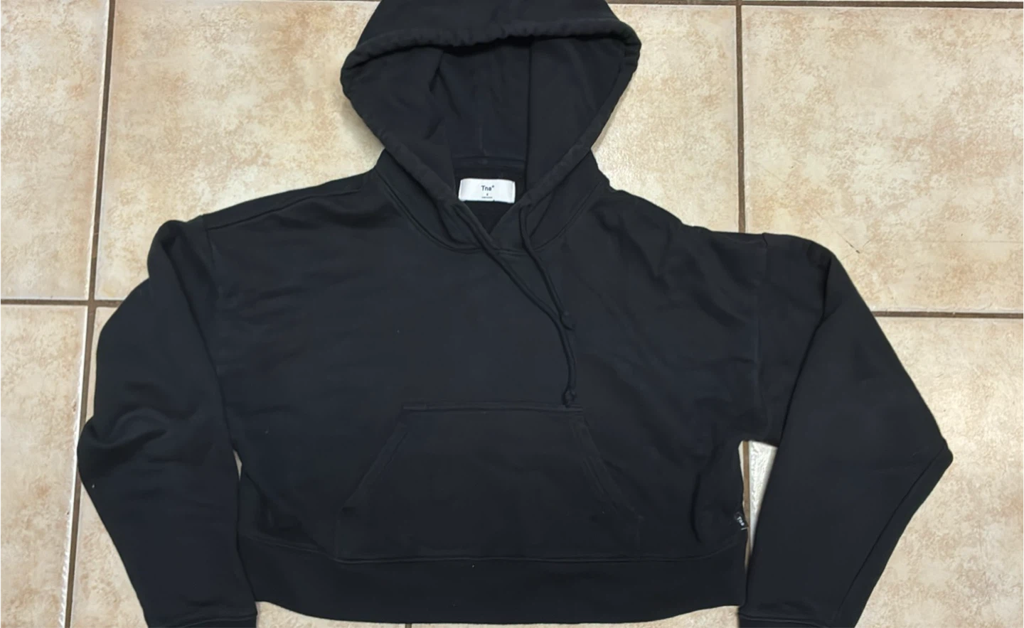 Tna Black Cropped Hoodie - Size S