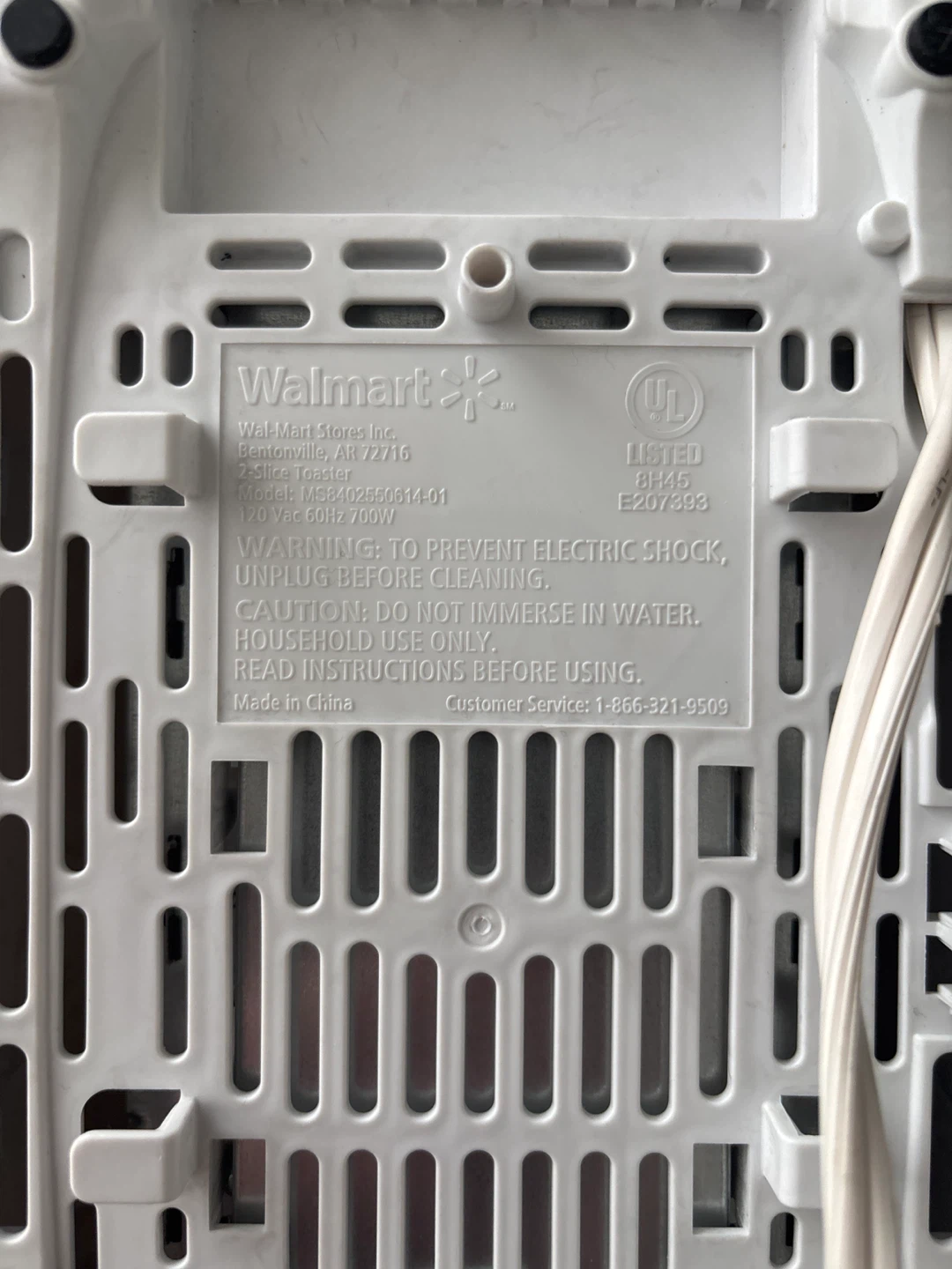 White 2-Slice Toaster - Walmart Brand - photo 4