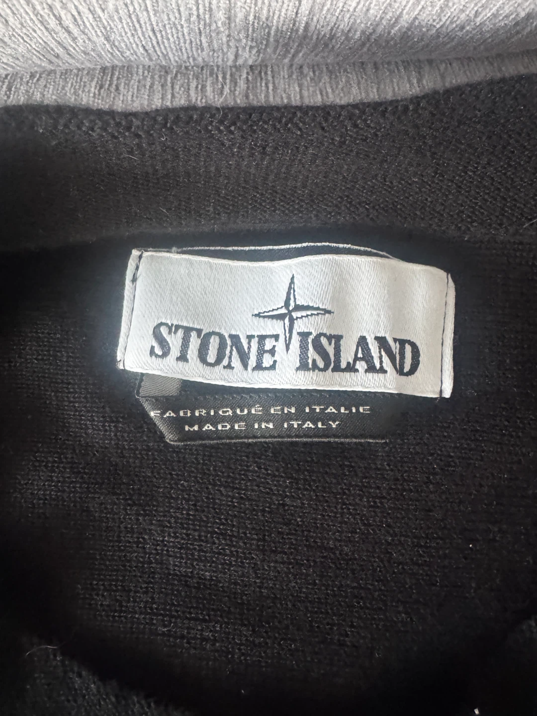 Stone Island Logo Intarsia Crewneck Sweater 'Black' - photo 3
