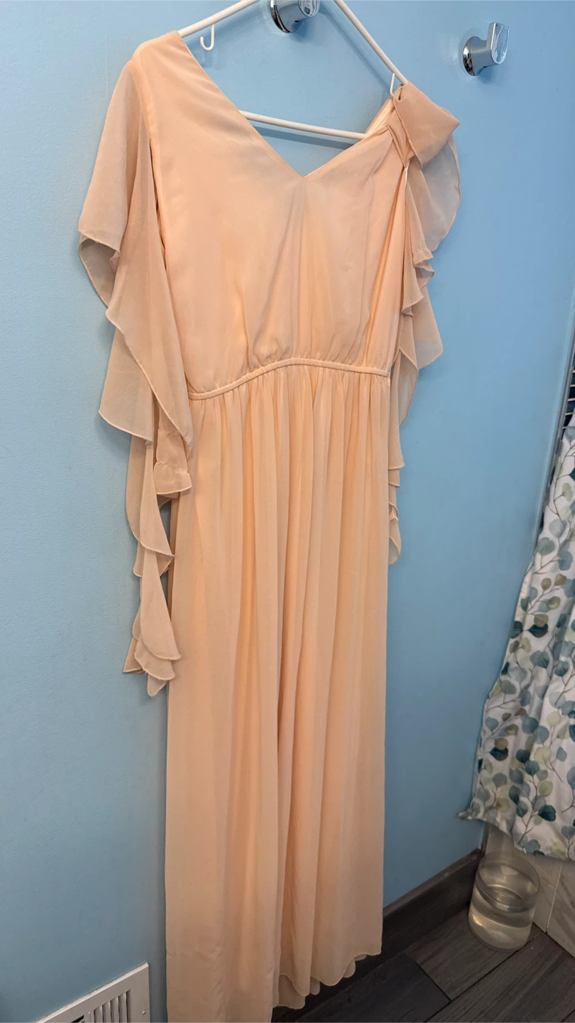 Women's Embellished Maxi Dress - Peach - photo 3