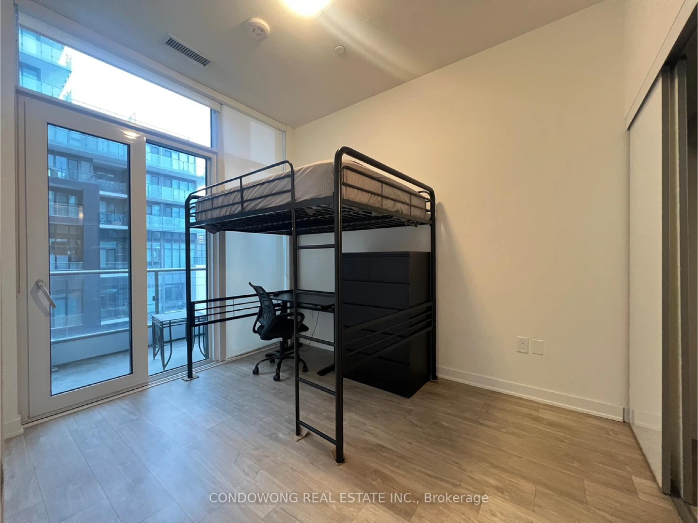 Black Loft Bed and Mattress Set
