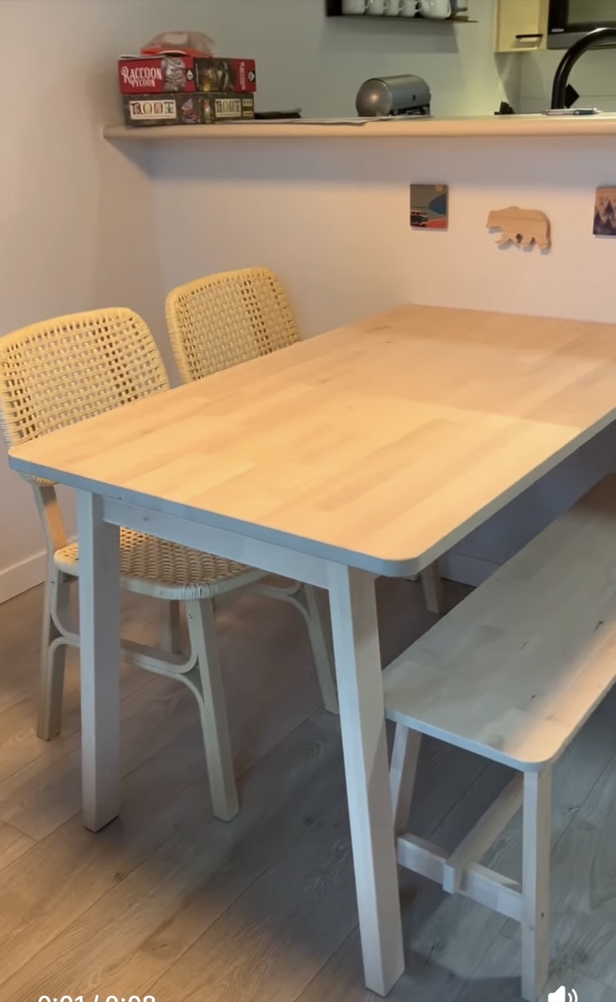 Can deliver—Ikea Norraker table and bench with 2 chairs.