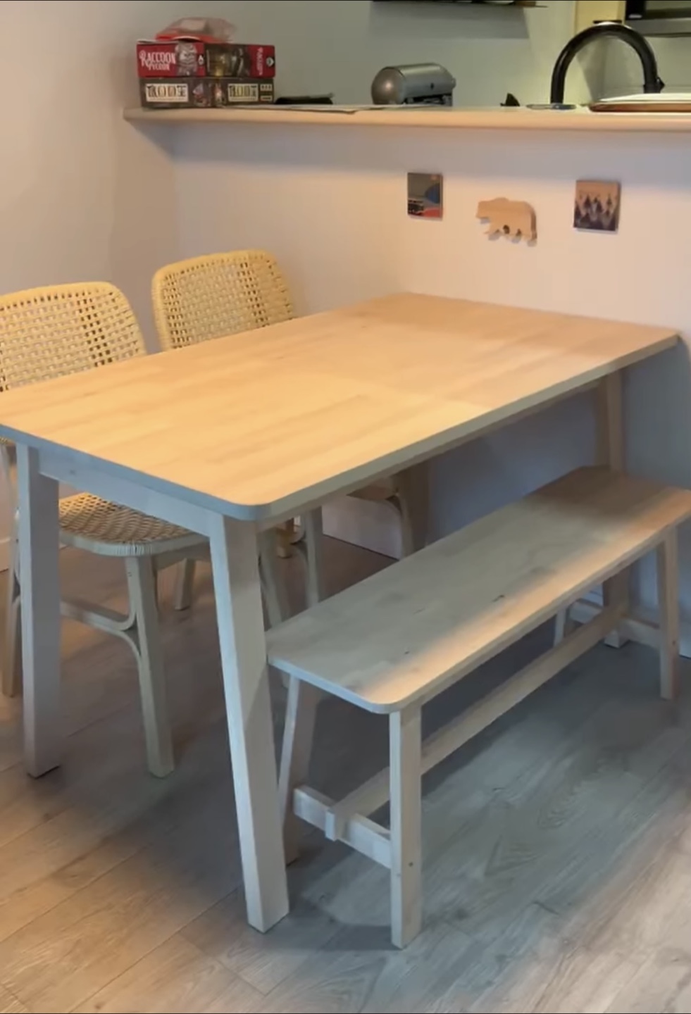 Can deliver—Ikea Norraker table and bench with 2 chairs. - photo 2