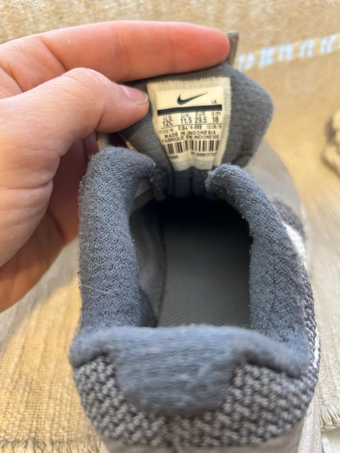 Nike Revolution 4 TD Kids Shoes Grey White Size 12.5C - photo 3