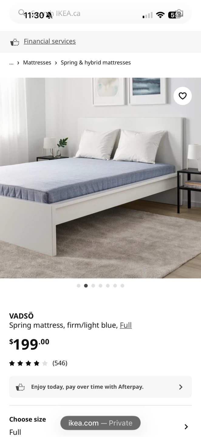 IKEA Queen size Mattress Light Blue - photo 2