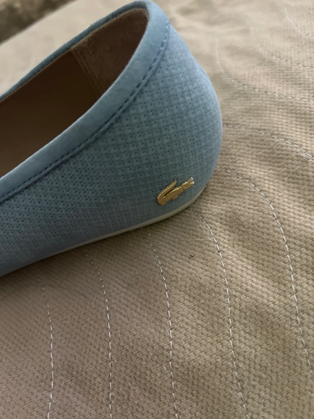 Lacoste Blue Suede Ballet Flats - Size 6.5 - photo 4