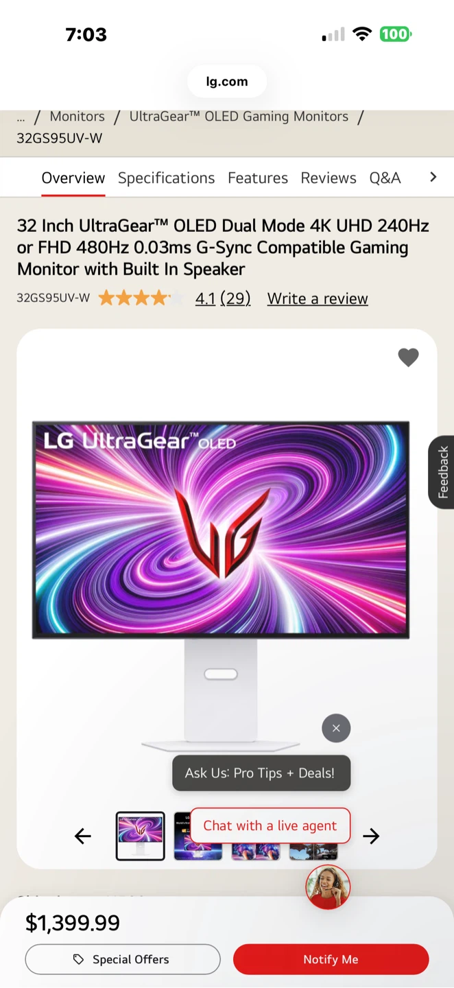 LG 32 Inch UltraGear OLED - photo 2