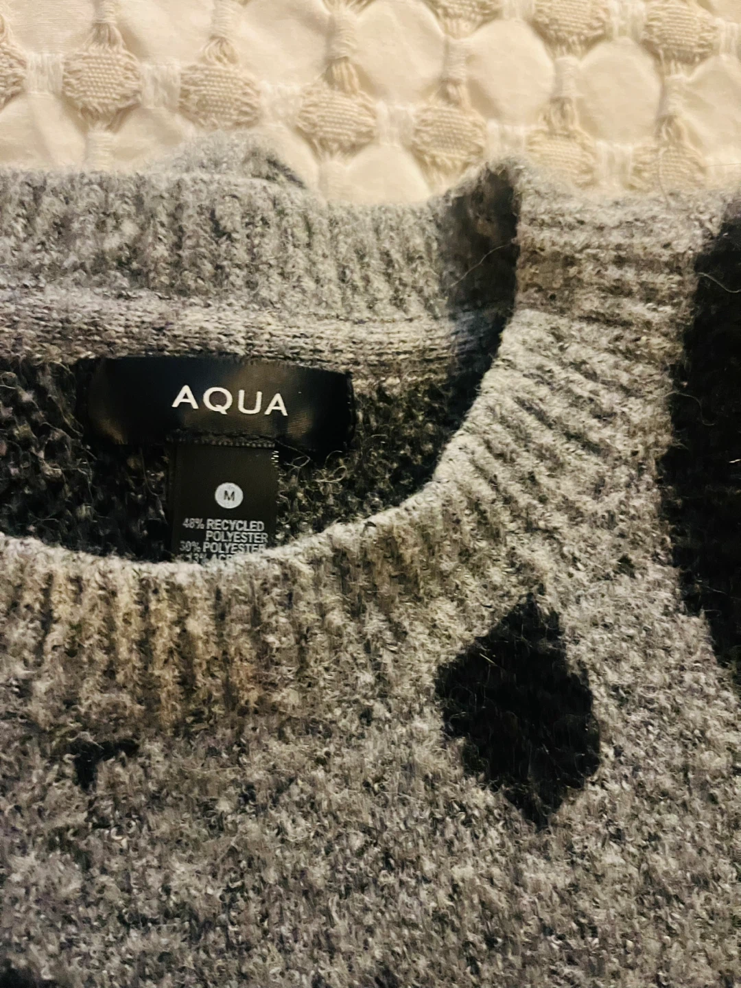 AQUA Leopard Crewneck Sweater - Size M - photo 5
