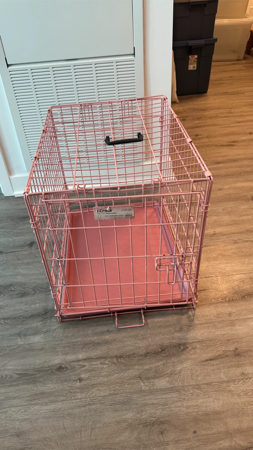 MidWest Homes for Pets Dog Crate 24" L x 18" W x 19" H Pink - photo 2