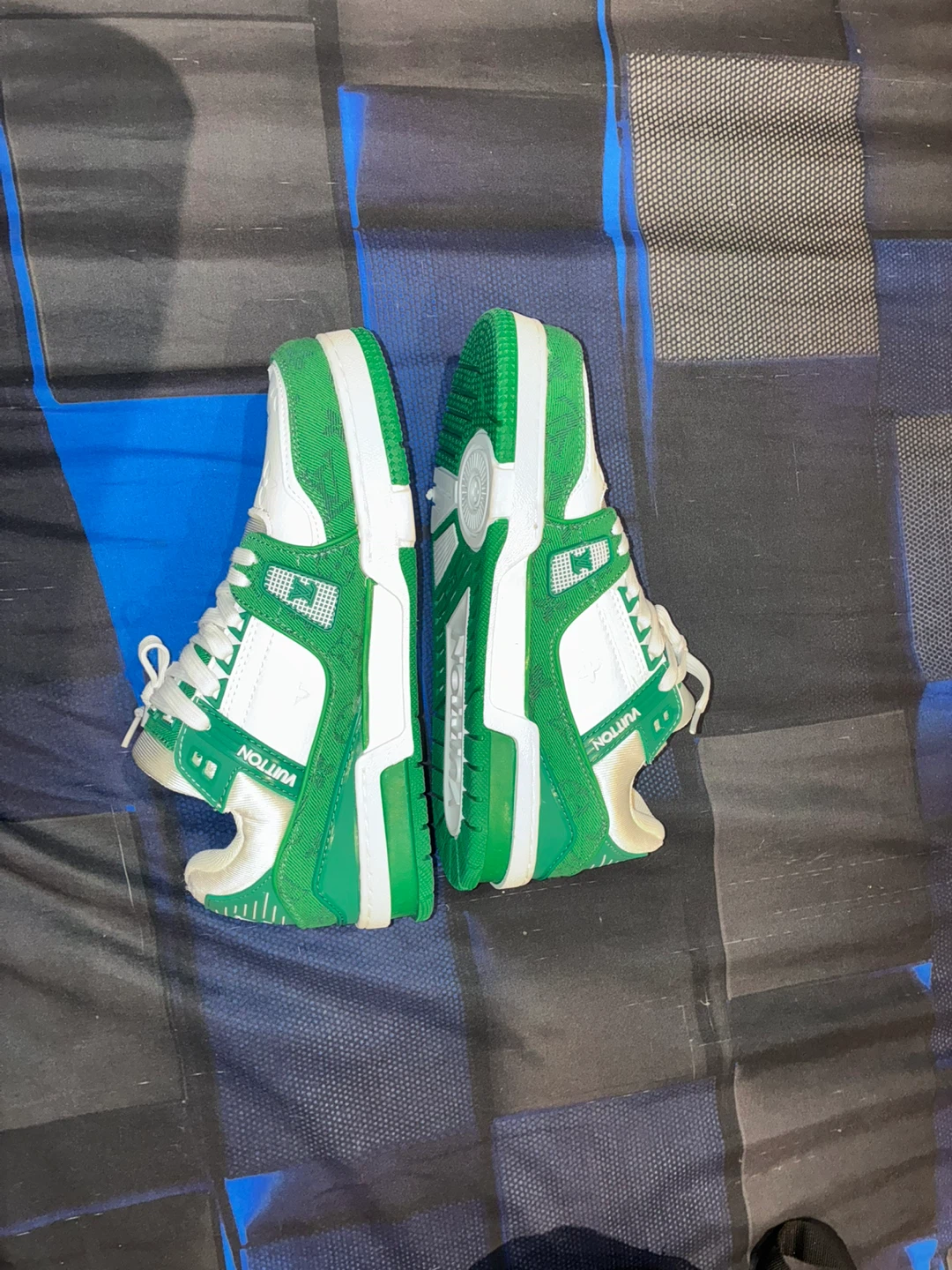 Louis Vuitton Green and White Sneakers - photo 5