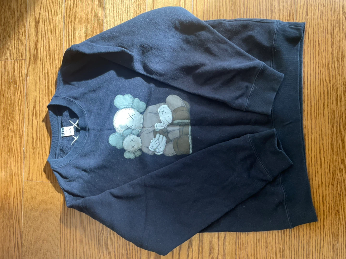 UT x KAWS XX Graphic Crewneck Sweatshirt Navy Blue