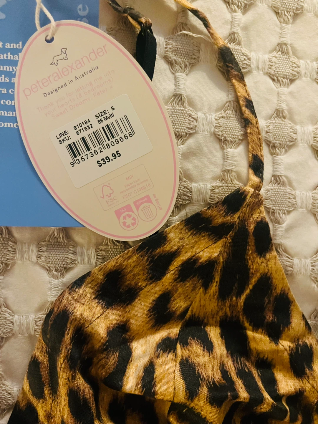 Peter Alexander Leopard Print Bralette Size S - photo 2