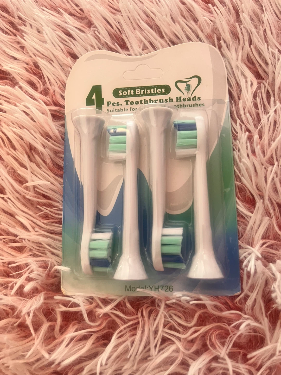 4 Pack Soft Bristle Toothbrush Heads Model YH726