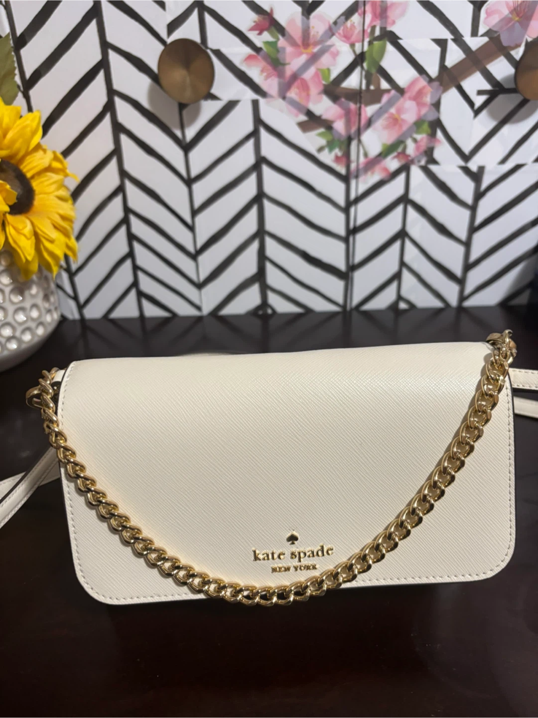 Kate Spade White Leather Crossbody Bag