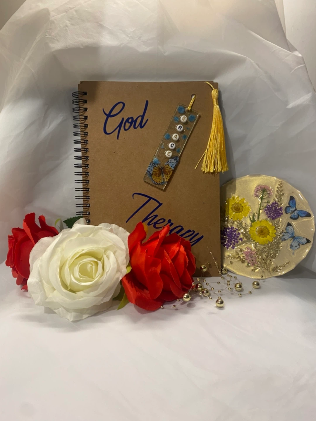 God Therapy Spiral Notebook with Bookmark