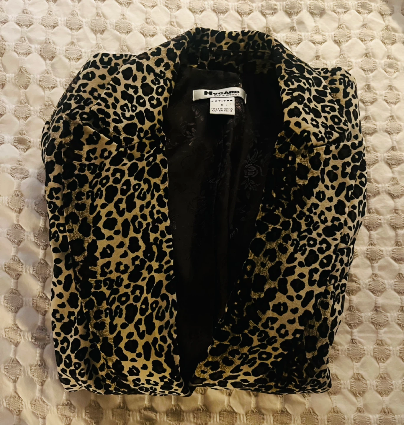 Nygård Collection Leopard Print Blazer Petite Size 8 - photo 2