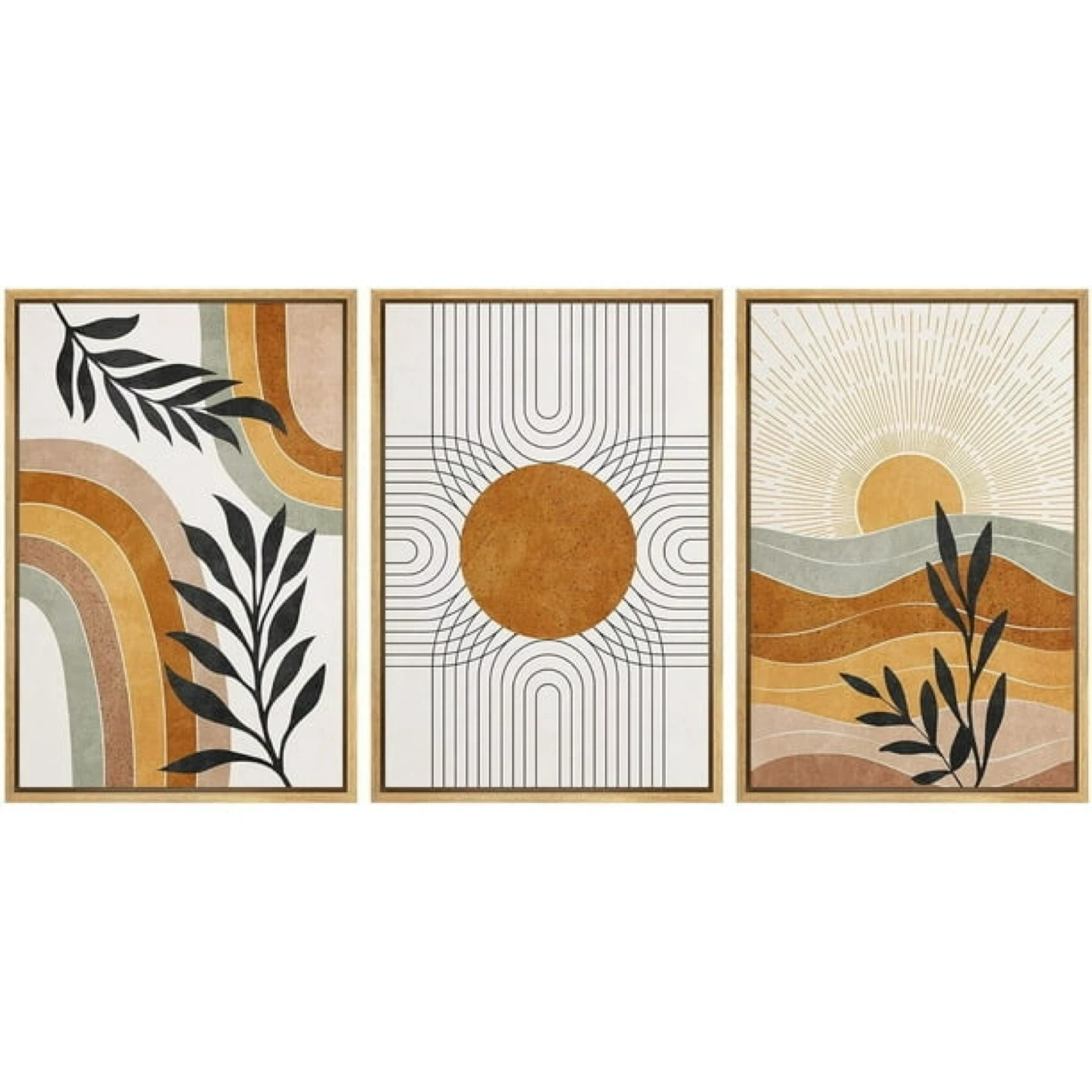 Set of 3 Mid-Century Modern boho Wall Art Prints - photo 2