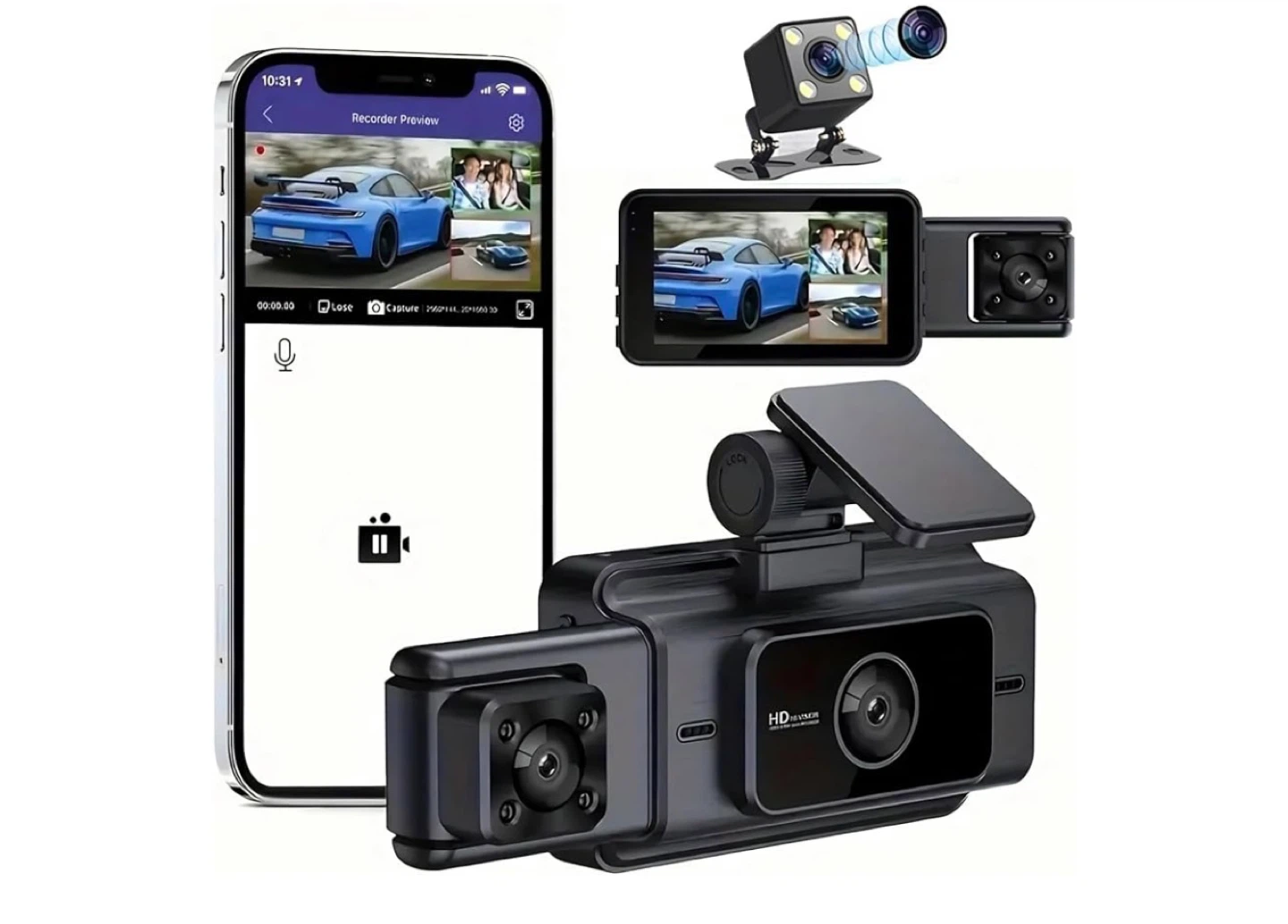4K Dash Cam Front and Rear