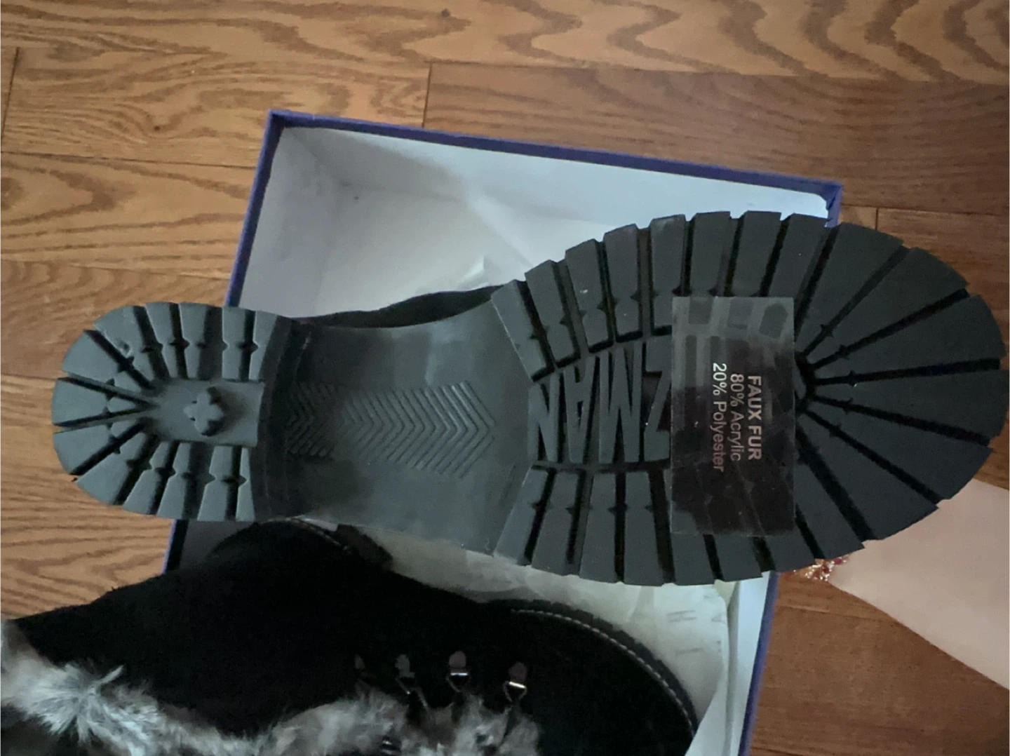 Stuart Weitzman Black Suede Fur Lined Boots with Box - photo 5