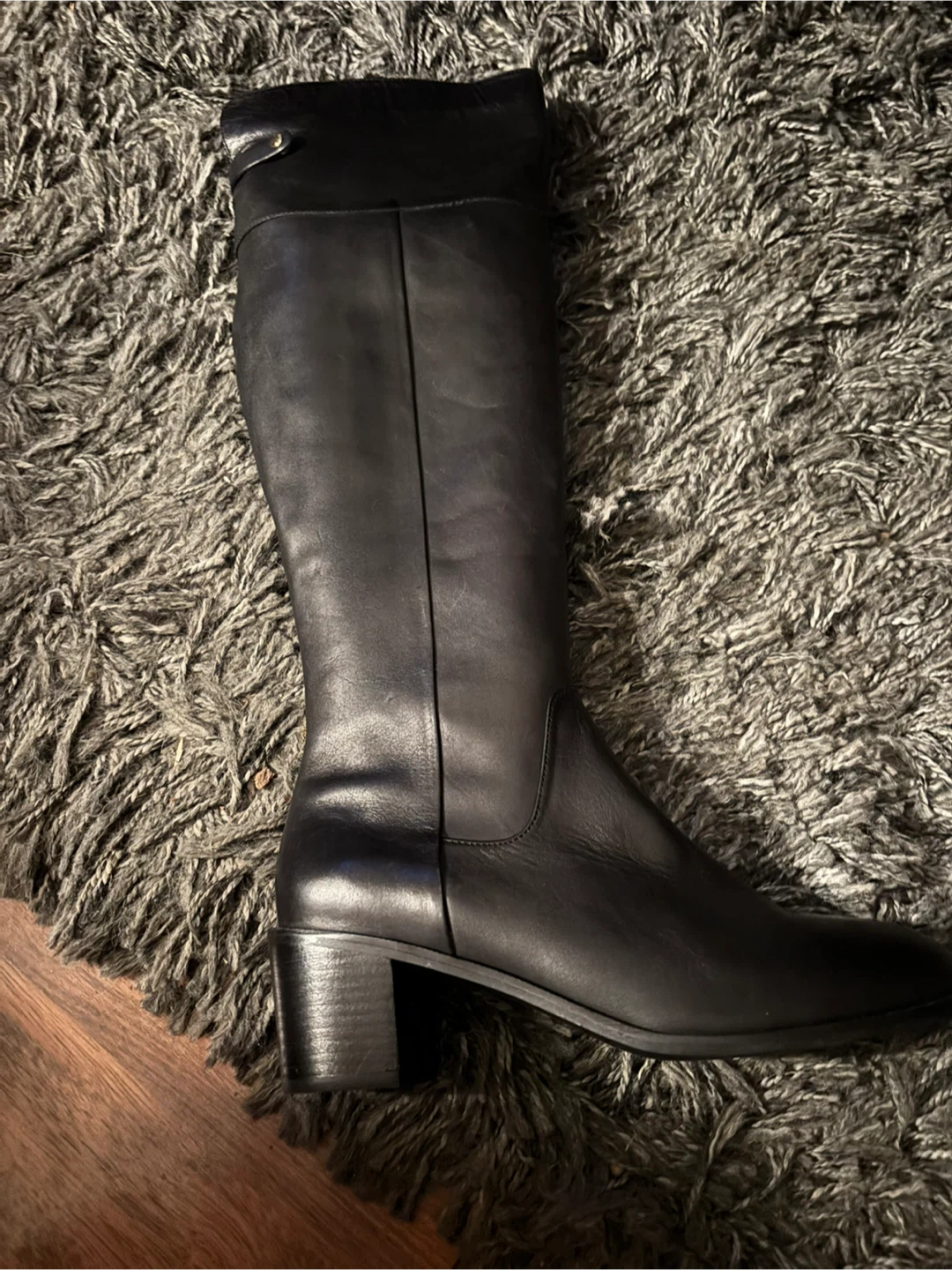 Kiomi  black Leather Knee-High Boots, size 40 - photo 4