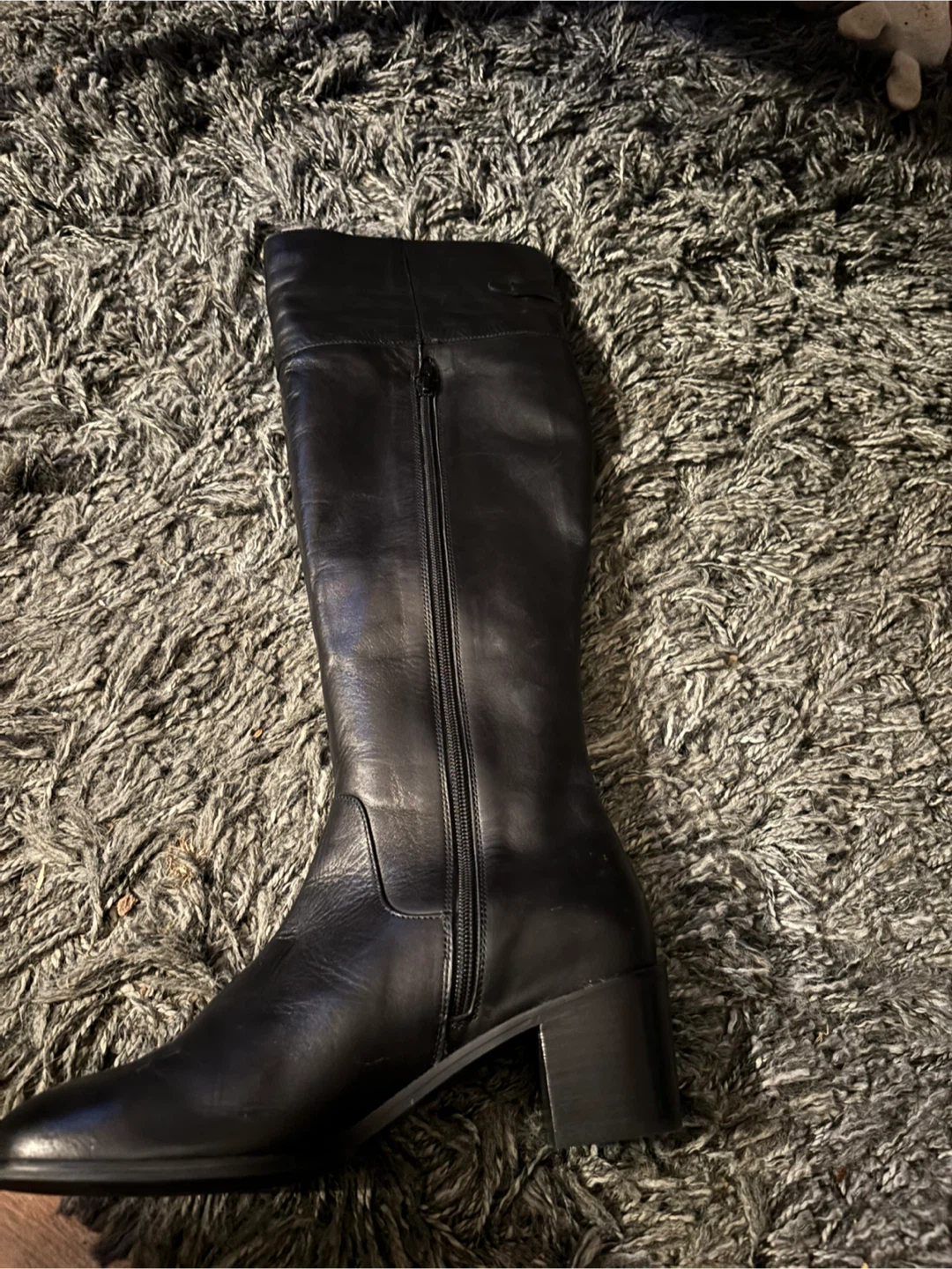 Kiomi  black Leather Knee-High Boots, size 40 - photo 2