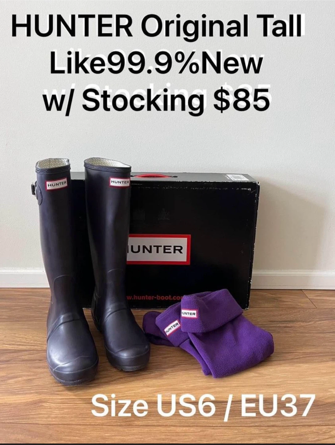 HUNTER Original Tall Boots w/ Stocking (US 8 / EU 39) - photo 2