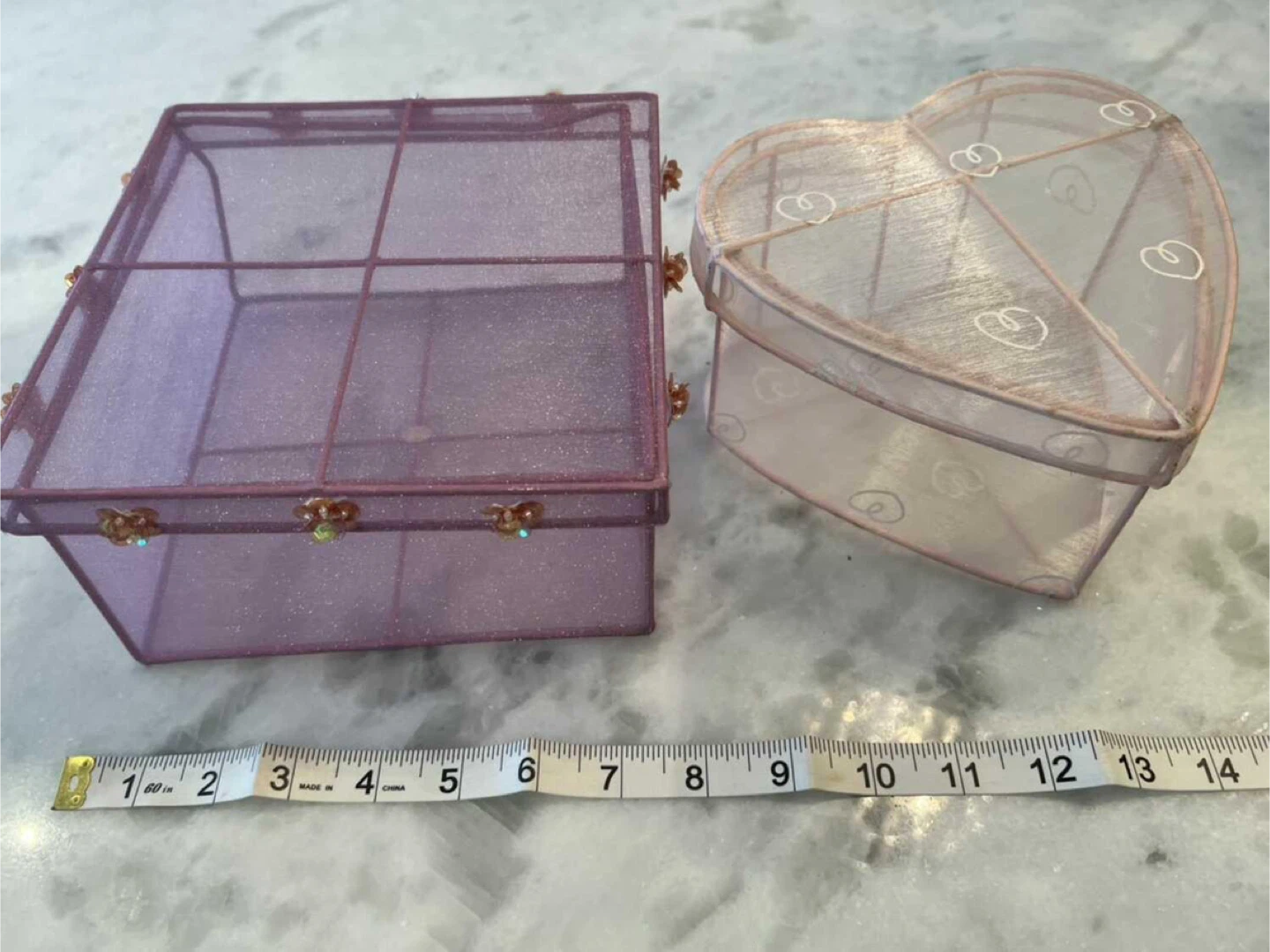 Decorative Mesh Storage Boxes - Square & Heart Shaped - photo 4