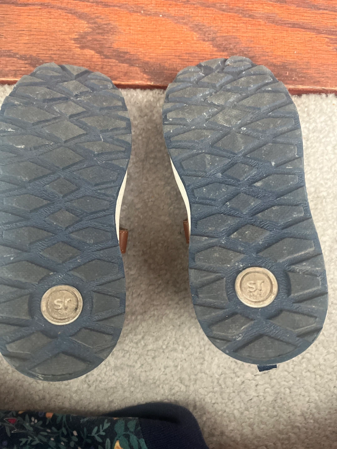 Stride Rite Brown Canvas & Leather Shoes - Size 10 Toddler - photo 2