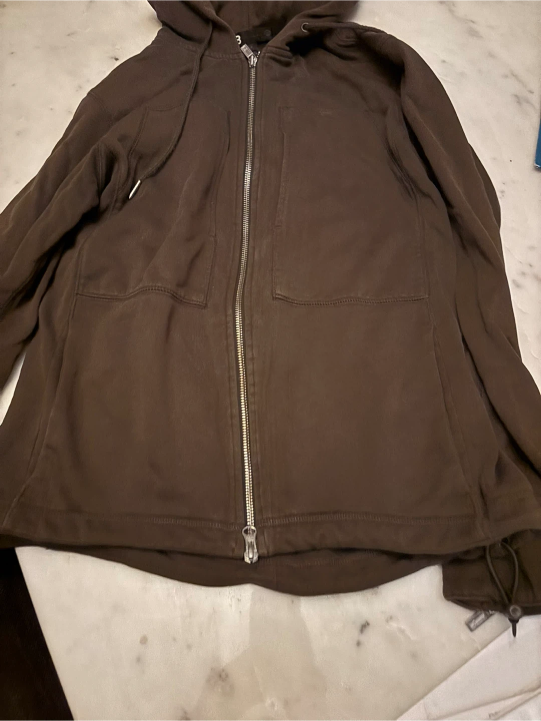 Y3 Brown Full Zip Hoodie size S