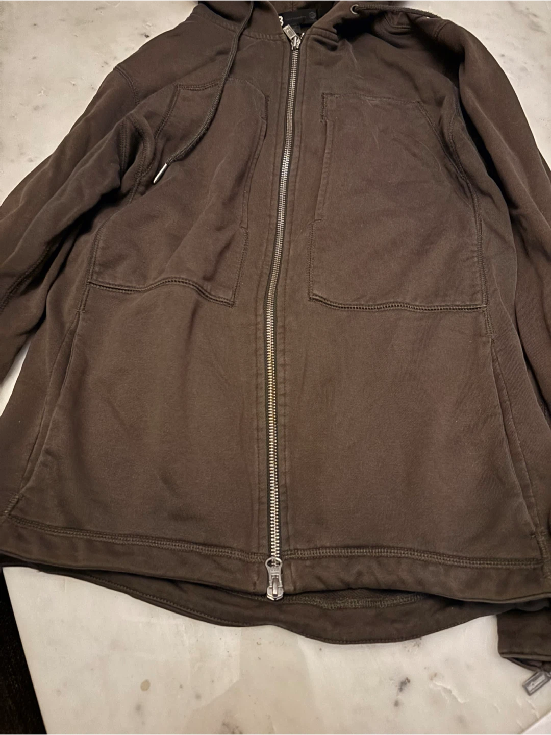 Y3 Brown Full Zip Hoodie size S - photo 2