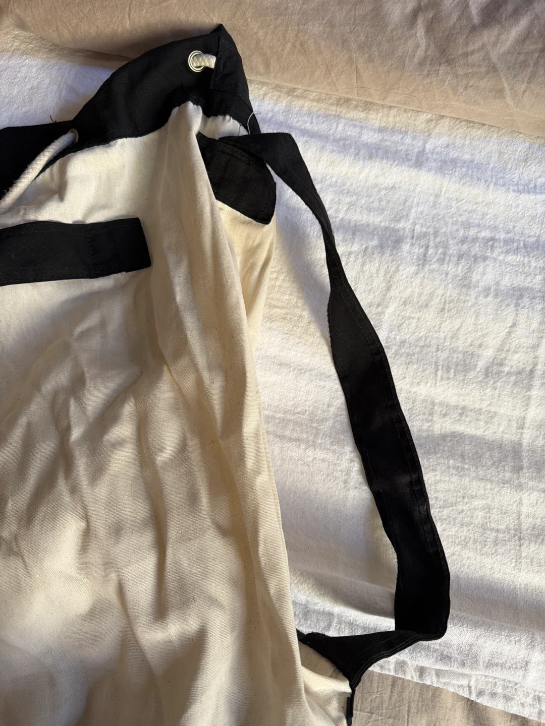 Canvas Laundry Bag with Zippered Pouch - photo 4