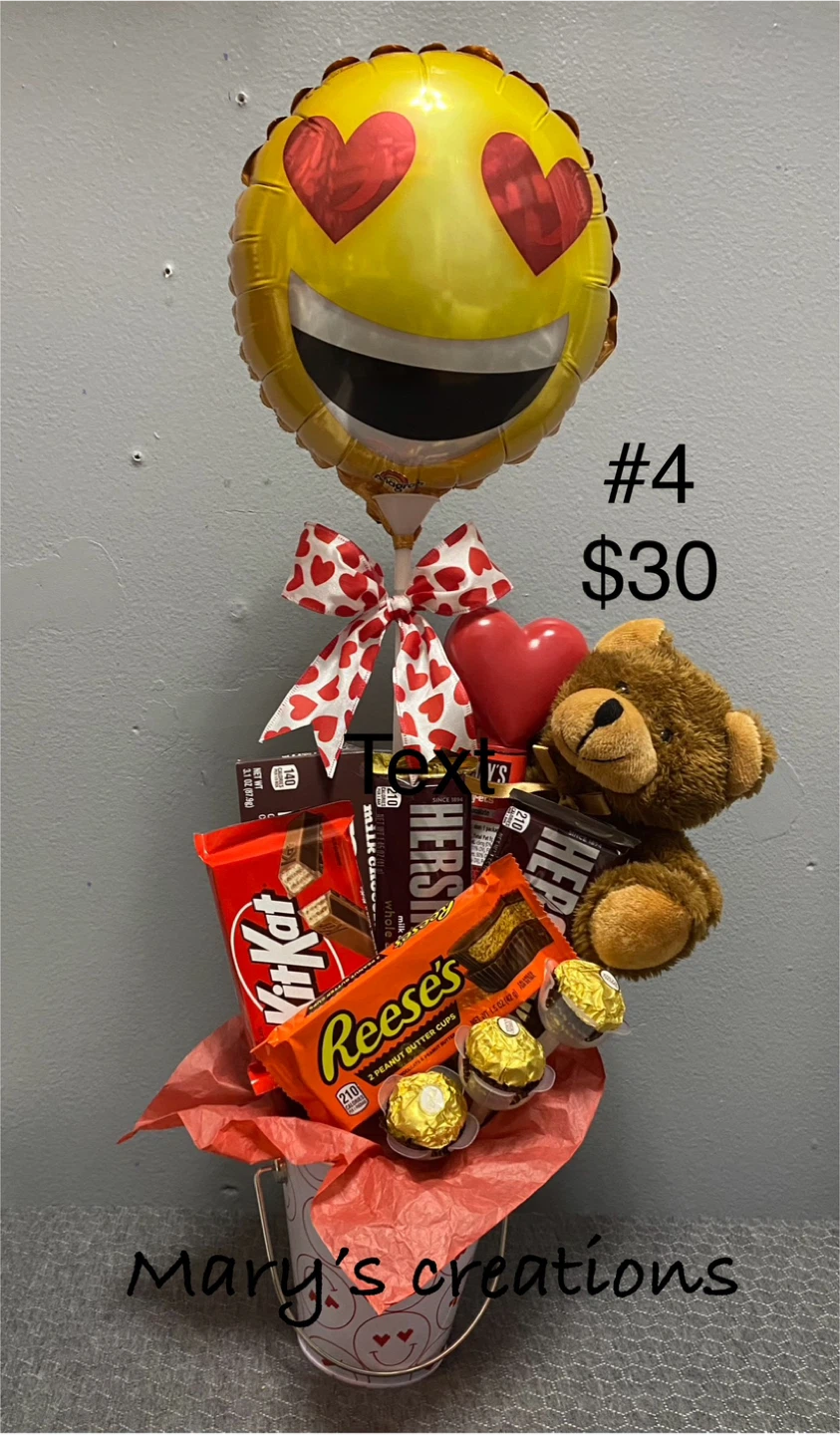 Valentine's Candy & Teddy Bear Bouquet - photo 2