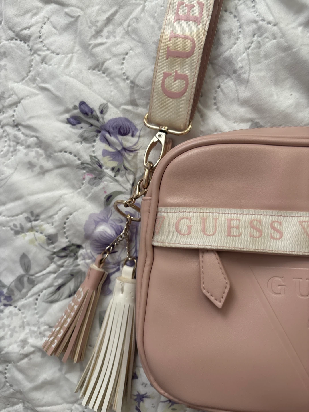 Guess Pink Crossbody Bag with Tassels - photo 3