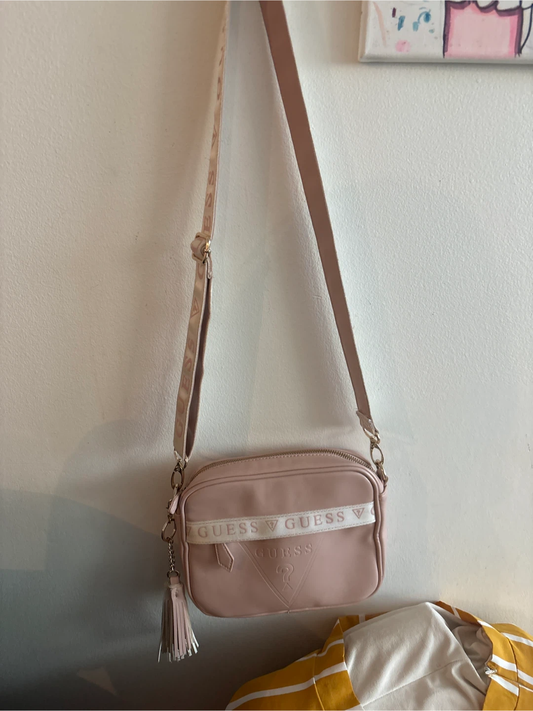 Guess Pink Crossbody Bag with Tassels