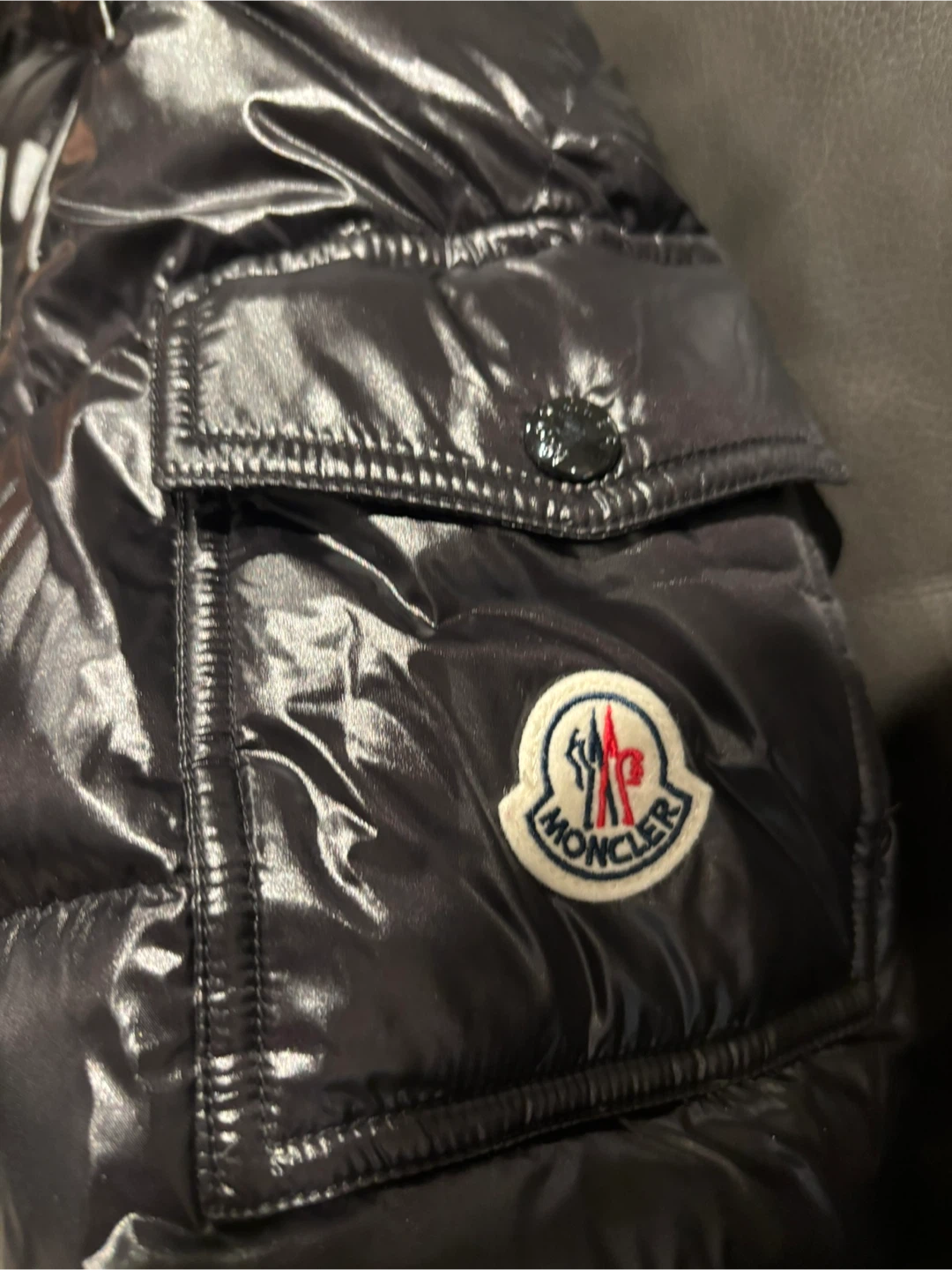 Moncler Black Down Puffer Jacket with Hood - photo 2