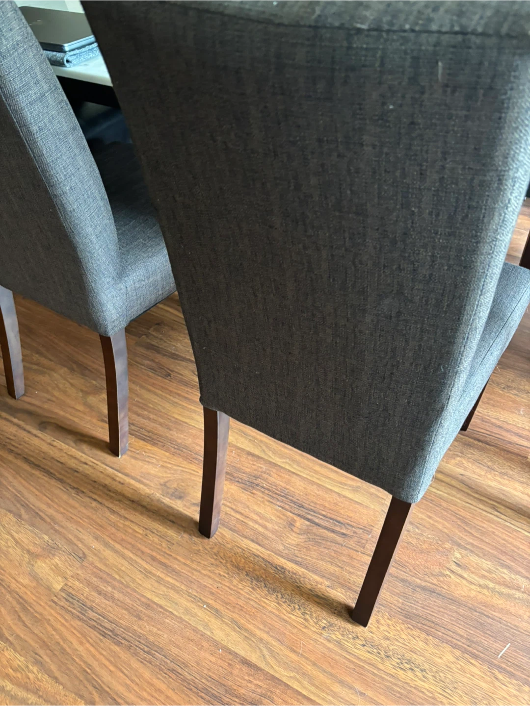 Four brown Upholstered Dining Chairs - photo 4