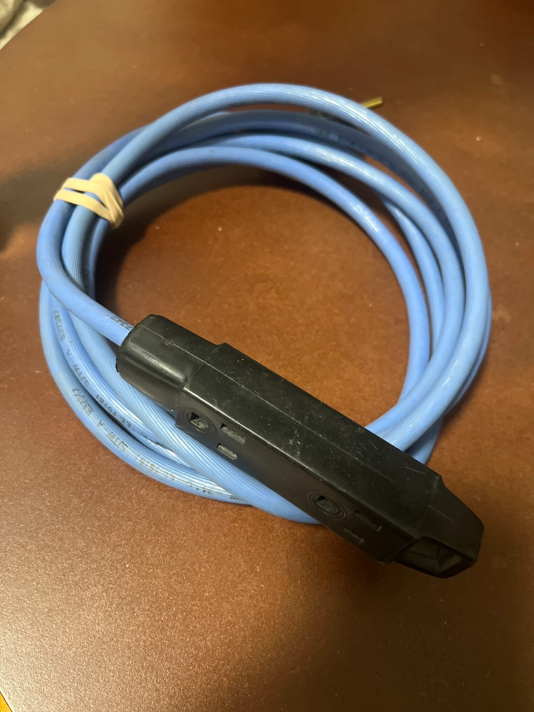 Blue Extension Cord with Multiple Outlets