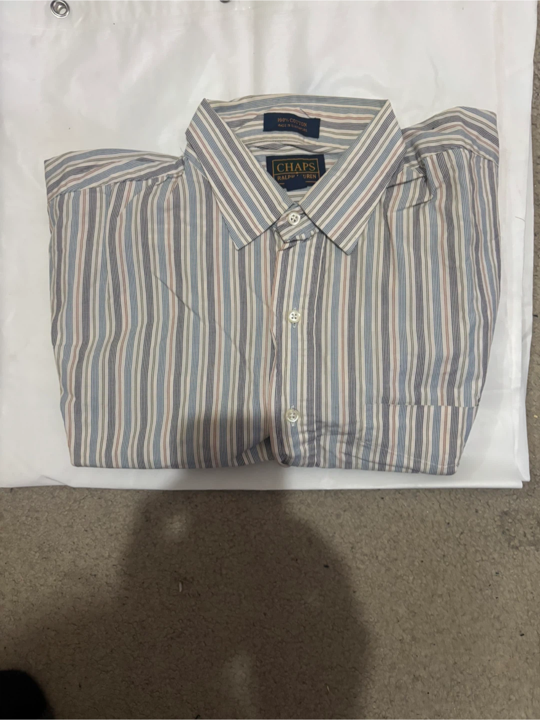 Chaps Ralph Lauren Striped Button-Up Shirt Size 16 1/2 - photo 3