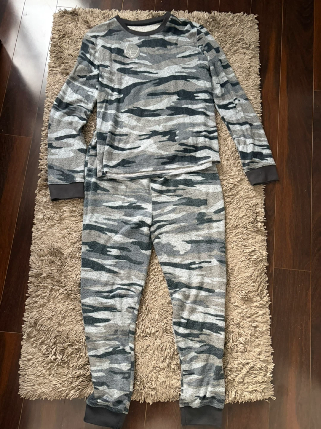 HS Sleep Wear Camo Pajama Set L/G