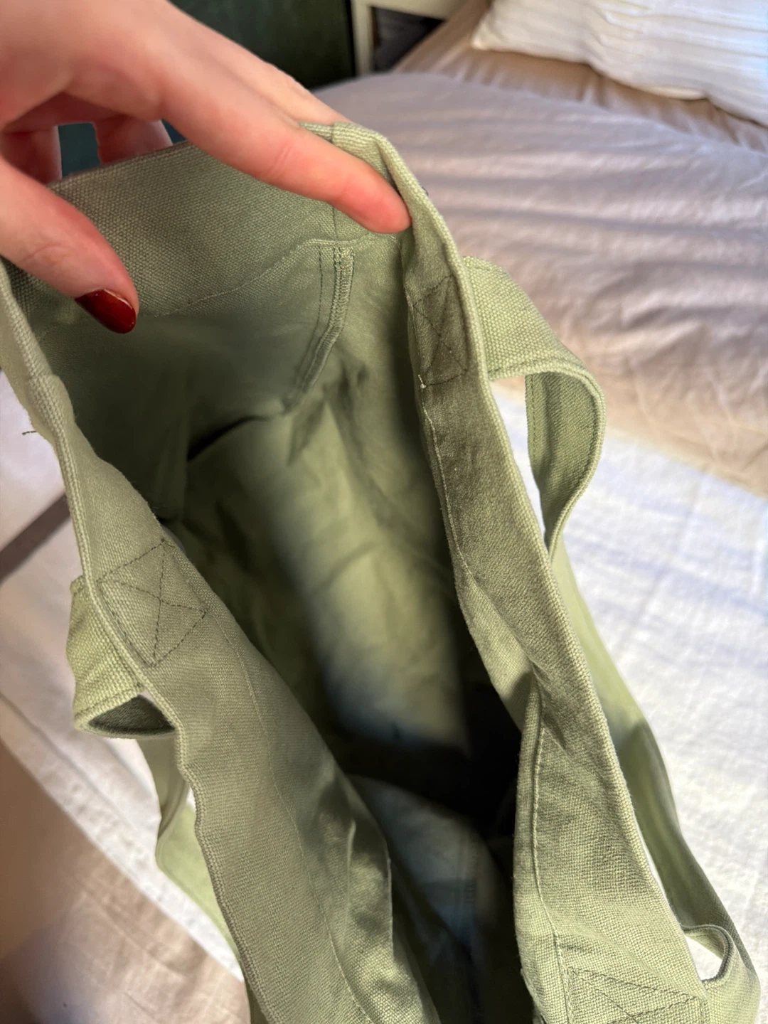 Supercircle / Parachute Canvas Tote Bag - Olive Green - photo 5