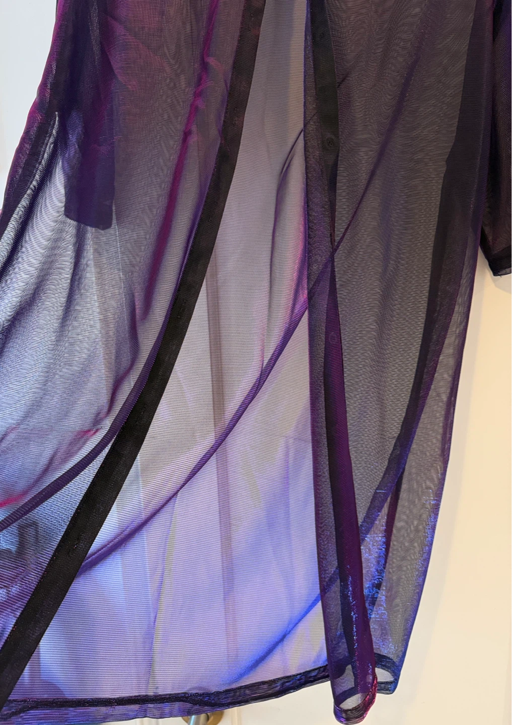 Sheer Mesh Longline Shirt - photo 5